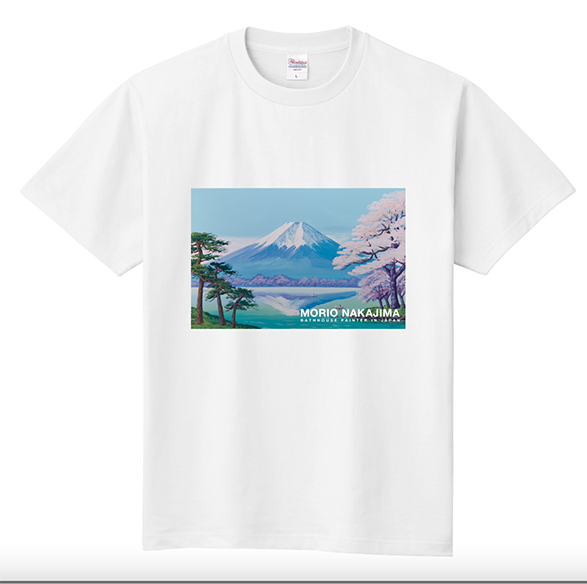 画像1: ２６春の桜富士山Tシャツ白