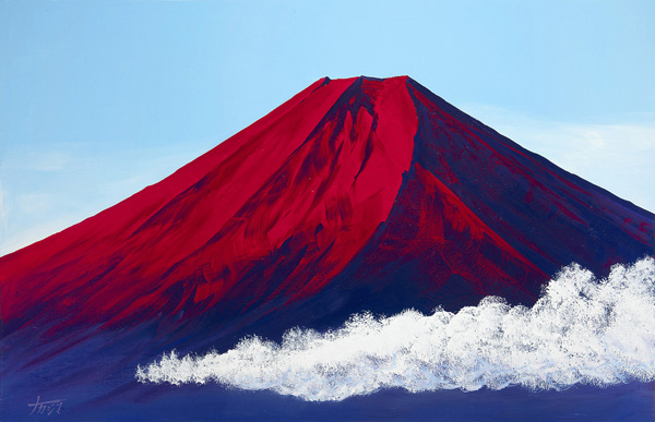 赤富士山